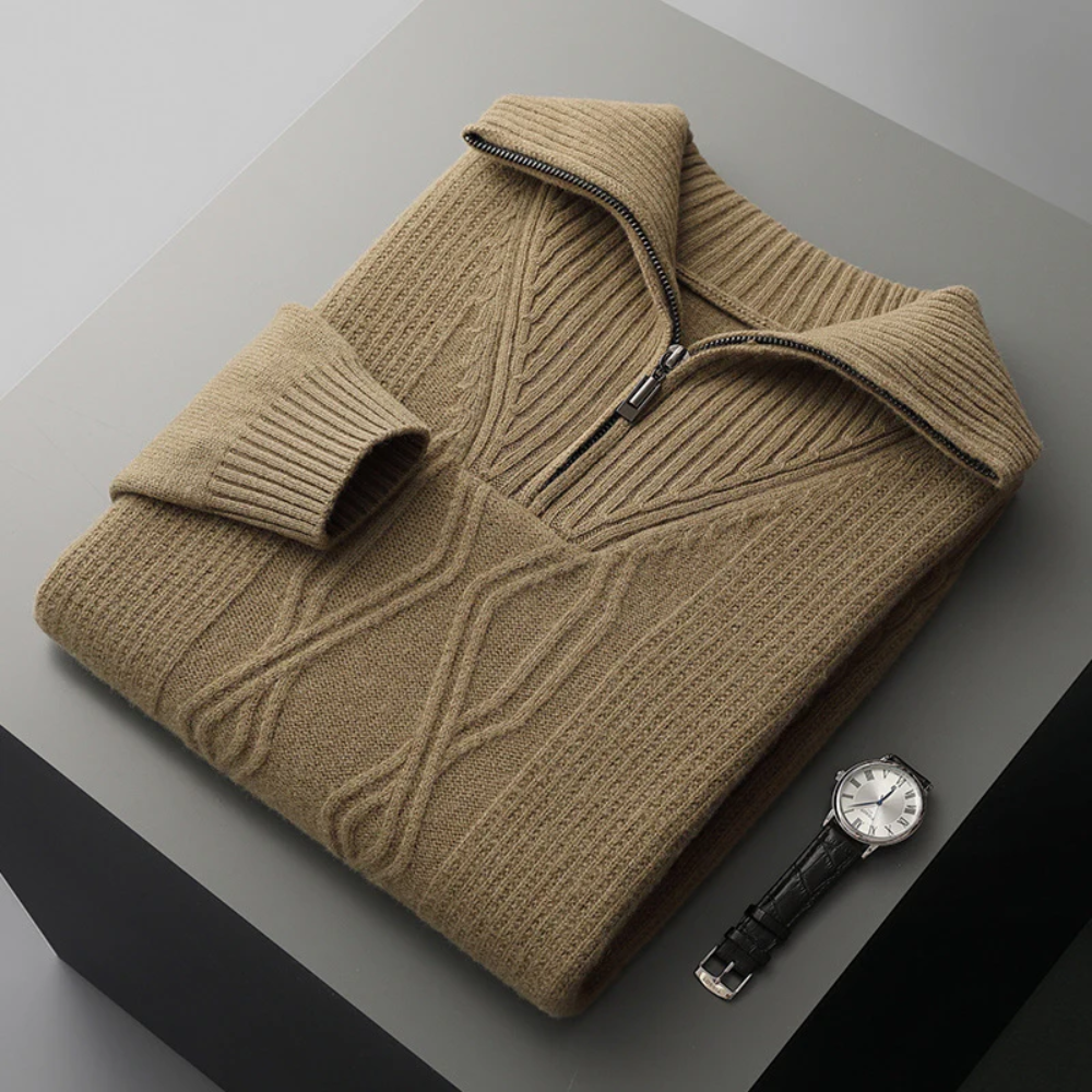 Taranto Merino Woll Zip Pullover