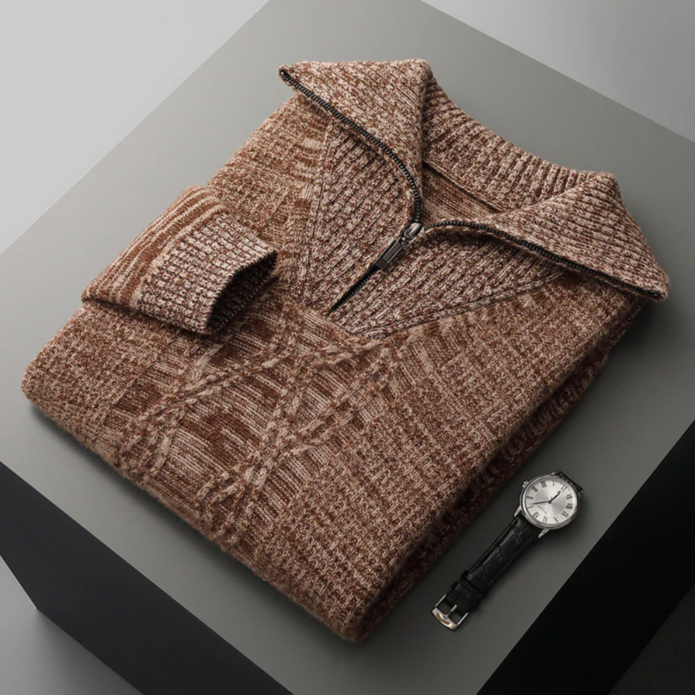 Taranto Merino Woll Zip Pullover