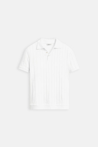 Old Money Vertikal Gestreiftes Schickes Button-Up Polo T-Shirt