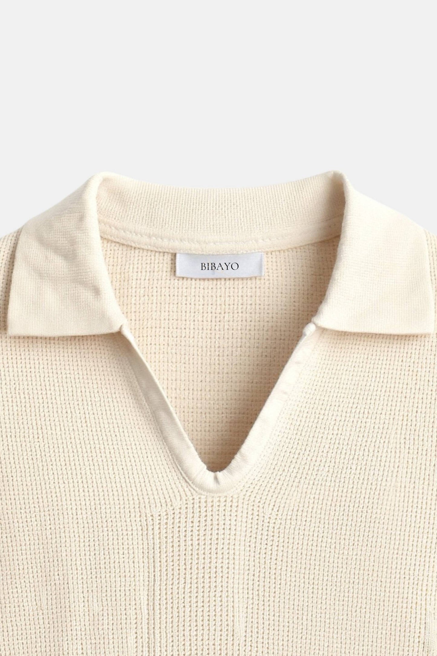 Old Money Casual Kurzarm Strick Hochstretch Polo T-Shirt