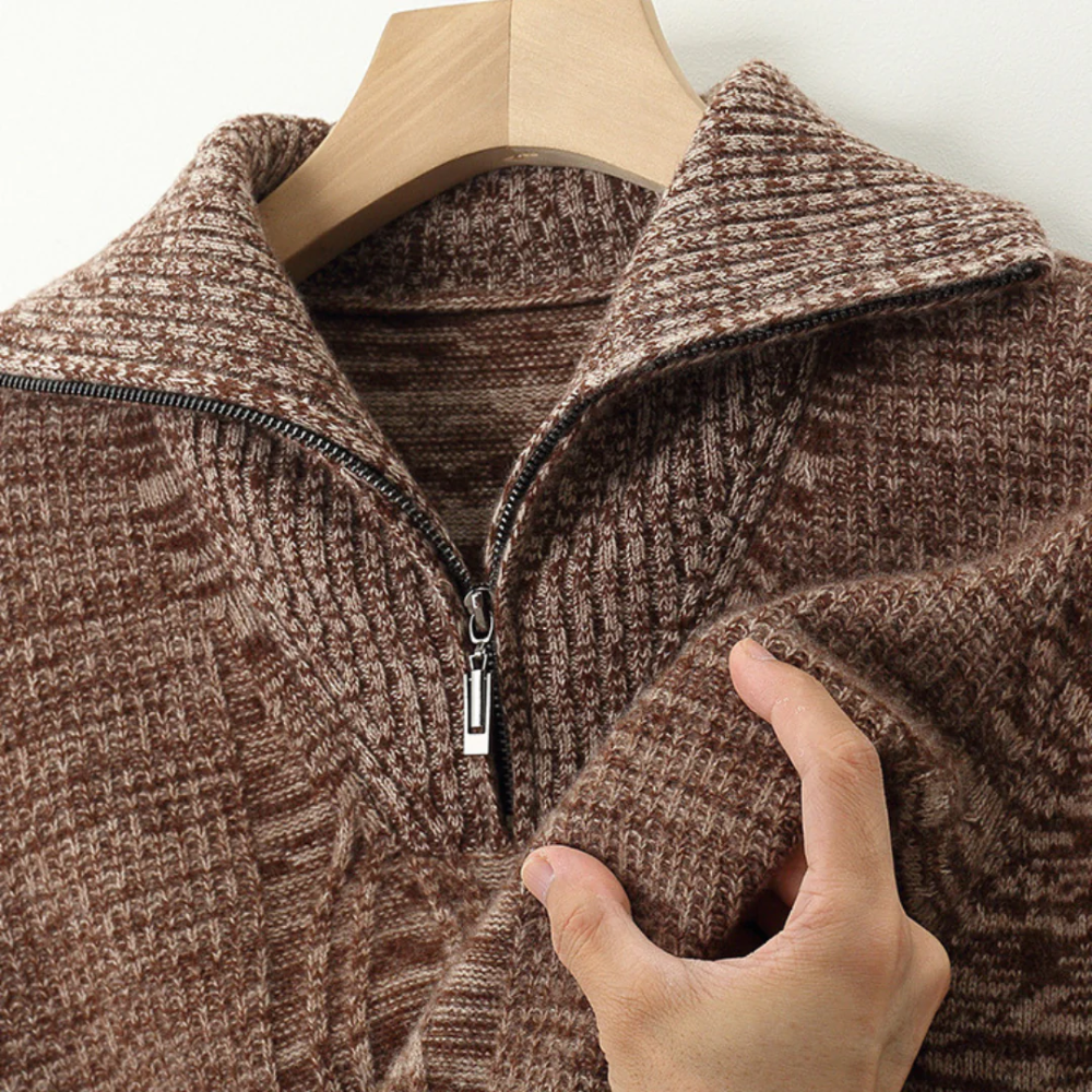 Taranto Merino Woll Zip Pullover