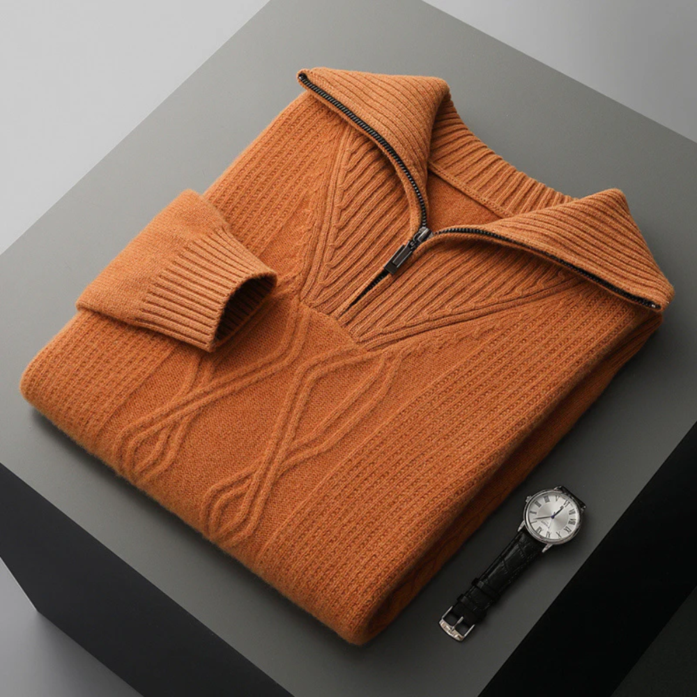 Taranto Merino Woll Zip Pullover